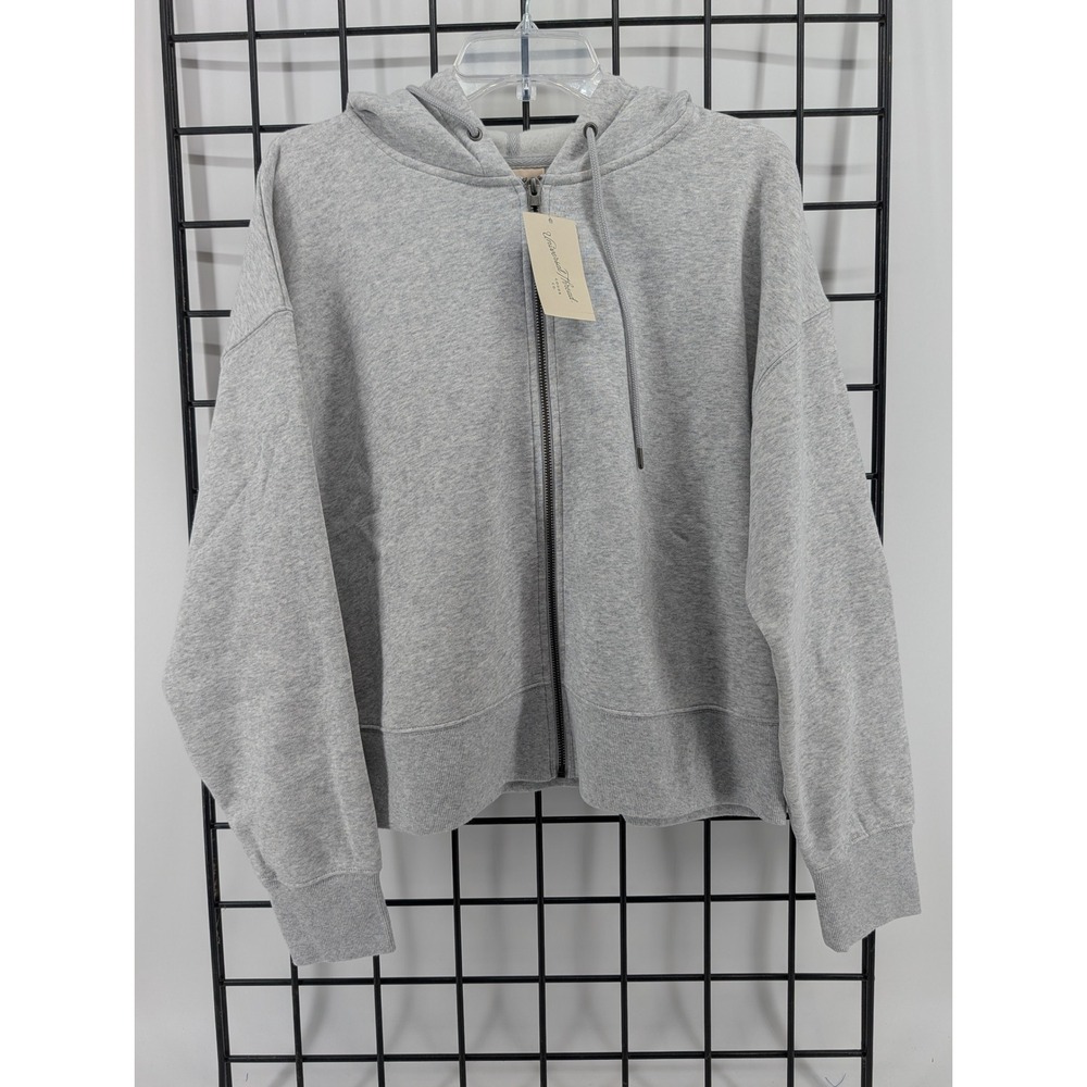 Universal Thread Zip Hoodie Women XXL Heather Gray NWT Fleece Sweatshirt